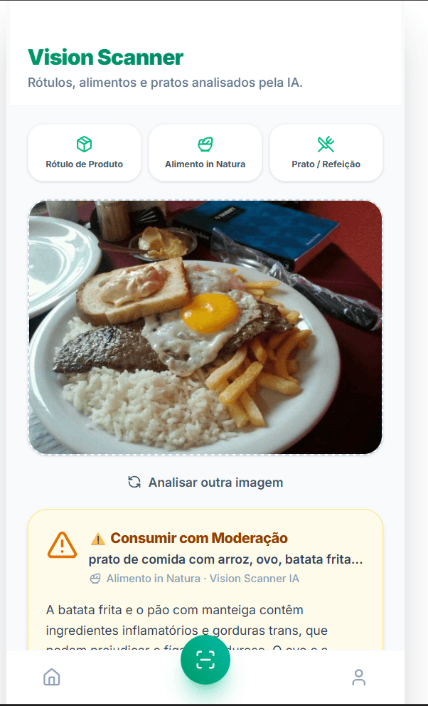 Vision Scanner analisando produto no supermercado
